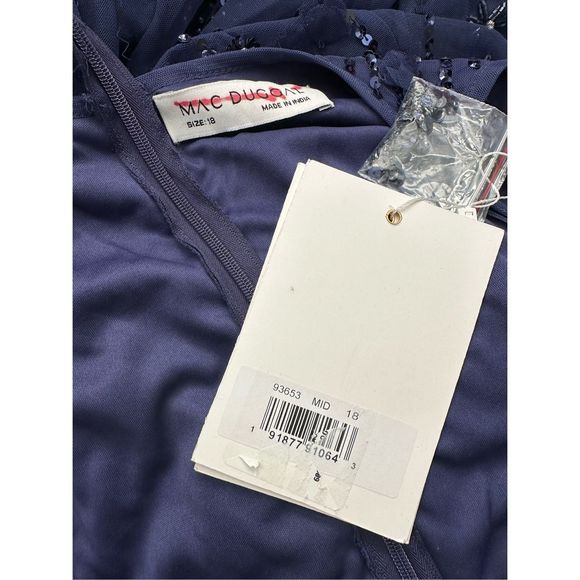 MAC DUGGAL EMBELLISHED ILLUSION CAPE SLEEVE TRUMPET GOWN - Picture 11 of 11